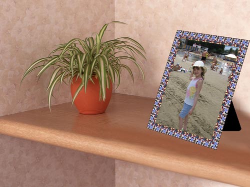 Framed Photo on a Shelf