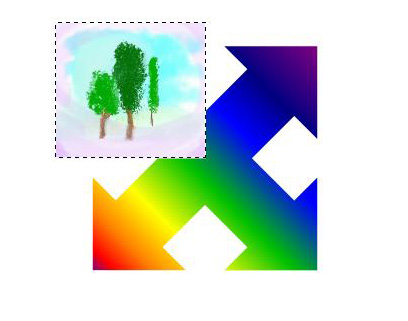 Paste the trees into the background image