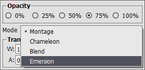 Emersion mode in Settings Panel