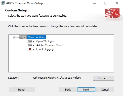 Instalación del plugin AKVIS Charcoal Video