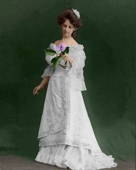 the colorized photo of a girl