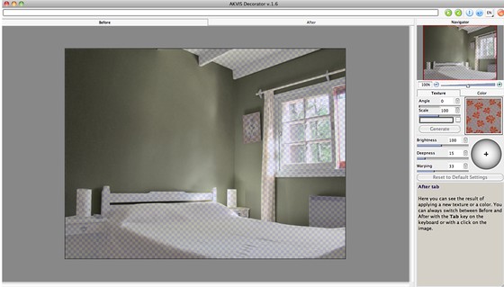 AKVIS Decorator Plug-in's Workspace