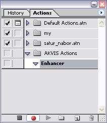 Палитра Actions в Photoshop