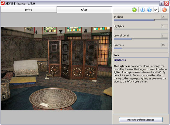 AKVIS Enhancer parameters