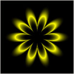 Element center  coincides with the center Of light effect