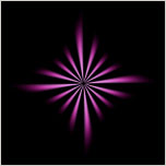 The Rays element transformed with the Star modifier