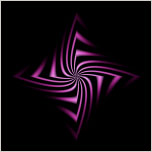The Rays element transformed with the Star and Whirlpool modifier