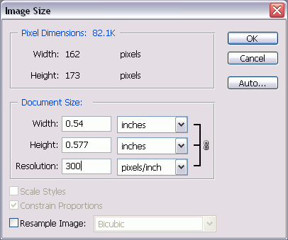 Resolution change from 72 to 300 dpi