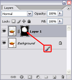 Layers Palette (Creating a Mask)