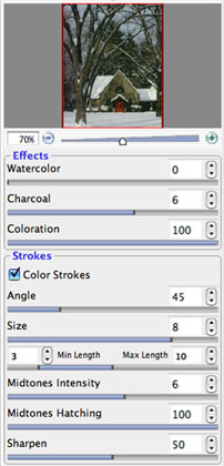 ��������� �������� ������� AKVIS Sketch