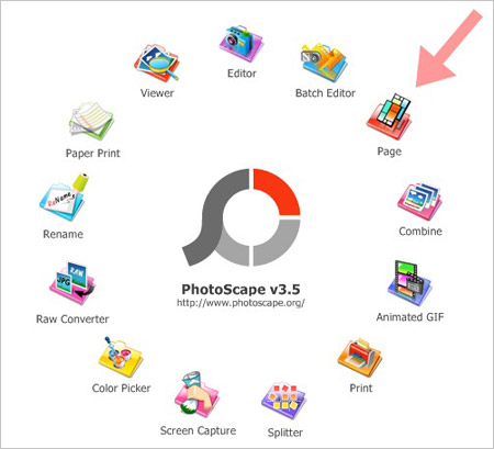 Разделы редактора PhotoScape