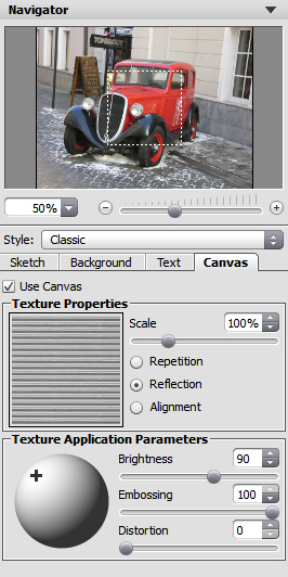 Canvas Tab