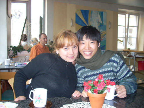 Friends in a cafe