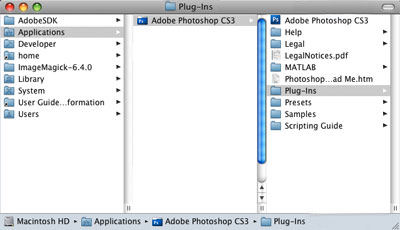 Install plugins into Photoshop