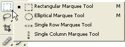 The rectangular marquee and Elliptical marquee tools