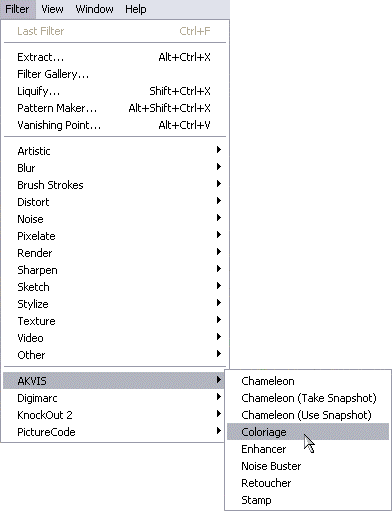 Plugin filters in Photoshop