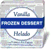 Frozen dessert with blue