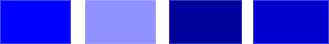 Различные оттенки, одинаковый тон (синий)