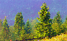 Pointillism Landscape Painting