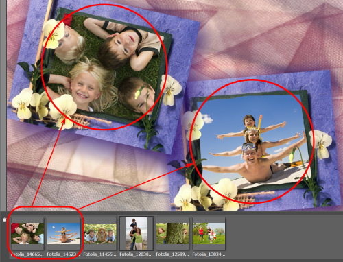 Automatic Positioning of Images in Frame