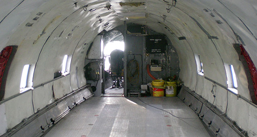 Foto do interior de aeronave