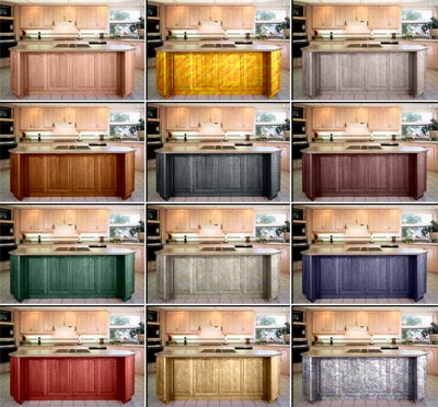 Множество вариантов оформления кухонного шкафа