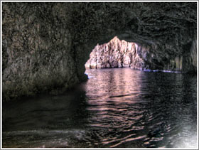 Goa sea-cave after Enhancer and Retoucher