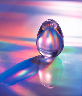 La imagen original del huevo de cristal