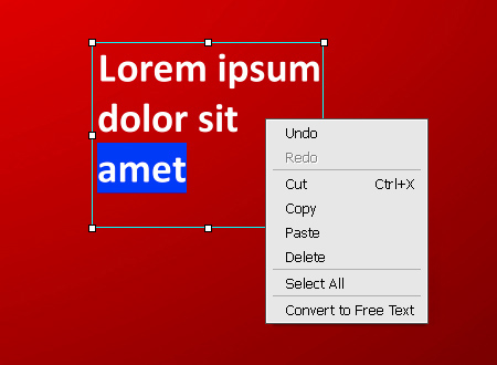 Context menu