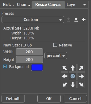 Changing Canvas Size