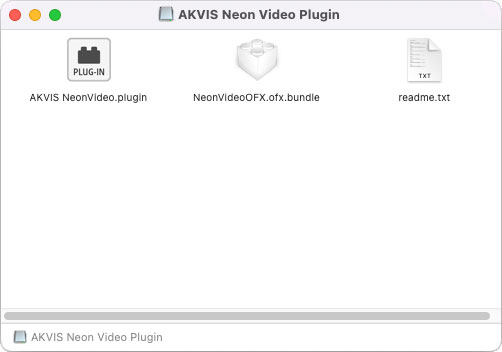 Instalação do plugin AKVIS Neon Video