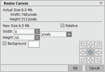 Changing Canvas Size