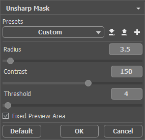Фильтр Unsharp Mask