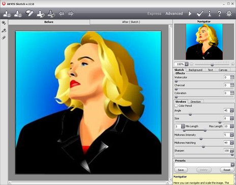 Convert Vector Drawing to Sketch: AKVIS Sketch and Xara Xtreme