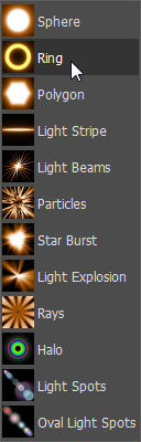 Elementos del efecto de luz