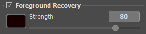 Enable the Foreground recovery check-box