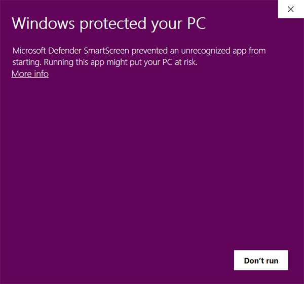 Windows Defender SmartScreen