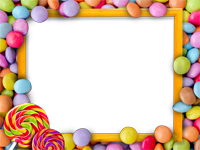 Bilderrahmen : Süßigkeitenpaket