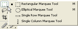 The Rectangular marquee and Elliptical marquee tools
