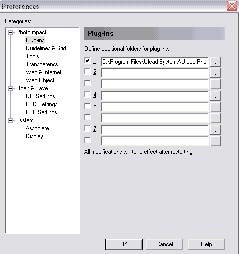 Plugin filteros en PhotoImpact